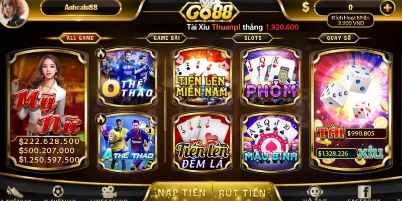 Những trò chơi truyền thống lẫn hiện đại đều tìm thấy tại sân chơi GO88